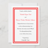 Double Red Trim - 12x18 Hochzeit Einladung (Vorderseite)