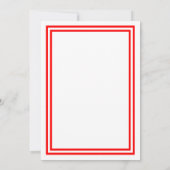 Double Red Trim - 12x18 Wedding Einladung (Rückseite)