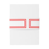 Double Red Trim - Bauchband Einladungsbanderole (Rückseitenbeispiel)