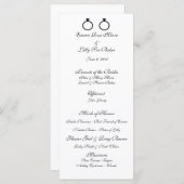 "Double Rings" Hochzeitsprogramme Programm (Vorne/Hinten)