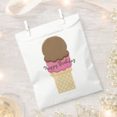 Double Scoop Ice Creme Cone Birthday Fevor Bags Geschenktütchen (Ausgeschnitten)