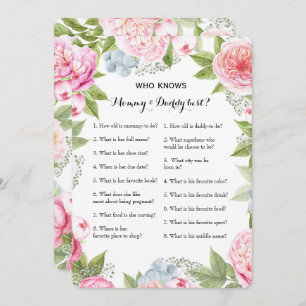 Double Side 2 Baby Shower Game - Beratung  Wer wei Einladung