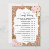 Double Side - Baby Shower Games wünscht | Ratet We Einladung (Vorderseite)