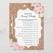 Double Side - Baby Shower Games wünscht | Ratet We Einladung (Vorne/Hinten)