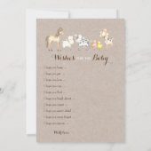 Double Side - Baby Shower Games wünscht | Ratet We Einladung (Rückseite)