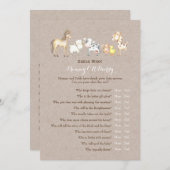 Double Side - Baby Shower Games wünscht | Ratet We Einladung (Vorne/Hinten)