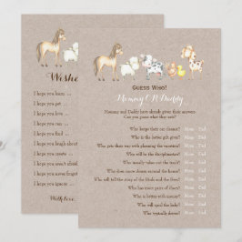 Double Side - Baby Shower Games wünscht | Ratet We Einladung