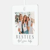 Double Side Best Friend Foto Weihnachten Ornament Aus Metall (Vorderseite links)