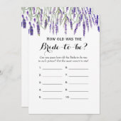 Double Side - Brautparty Games wie alt | Beratung Hinweiskarte (Vorne/Hinten)