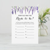 Double Side - Brautparty Games wie alt | Beratung Hinweiskarte (Stehend Vorderseite)