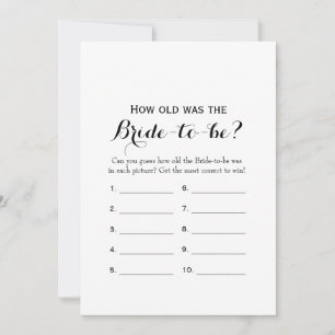 Double Side - Brautparty Games wie alt   Beratung Hinweiskarte