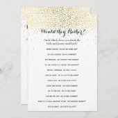 Double Side Gold Confetti Brautparty Games (Vorne/Hinten)