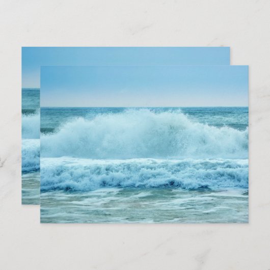 Double Side Ocean Wave Crashcard Postkarte (Vorne/Hinten)