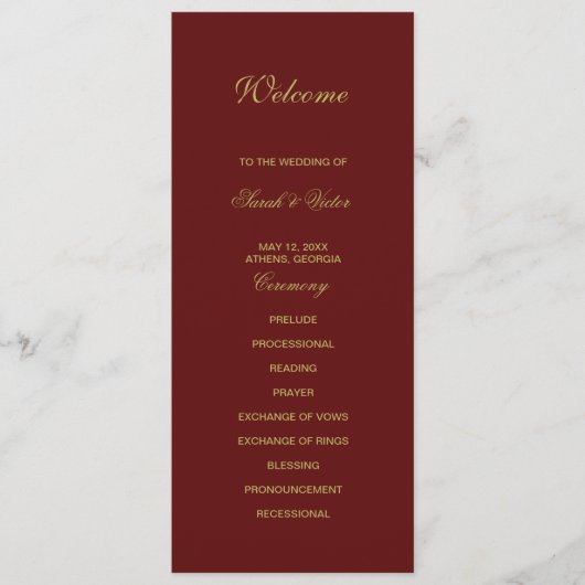 Double-side-Programm Weihnachtskarte Programm (Vorderseite)