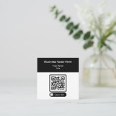 Double Side QR Code Promotional Business Cards  Quadratische Visitenkarte (Stehend Vorderseite)