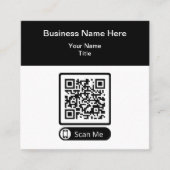 Double Side QR Code Promotional Business Cards  Quadratische Visitenkarte (Vorderseite)