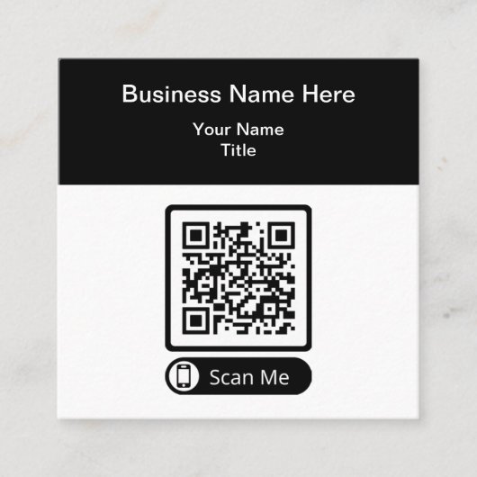 Double Side QR Code Promotional Business Cards  Quadratische Visitenkarte (Vorderseite)