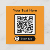 Double Side Scannable QR Code  Quadratische Visitenkarte (Rückseite)