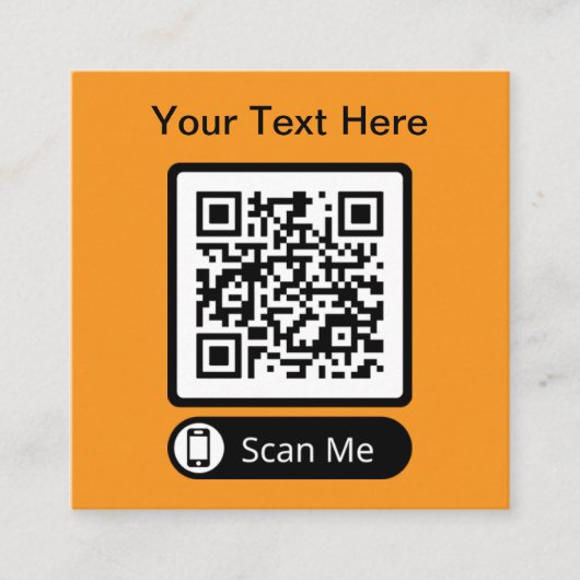 Double Side Scannable QR Code Quadratische Visitenkarte (Vorderseite)