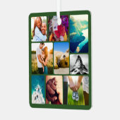 Double Sided 18 Photo Rounded Metal Ornament Aus Metall (Vorderseite links)