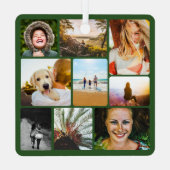 Double Sided 18 Photo Rounded Metal Ornament Aus Metall (Rückseite)