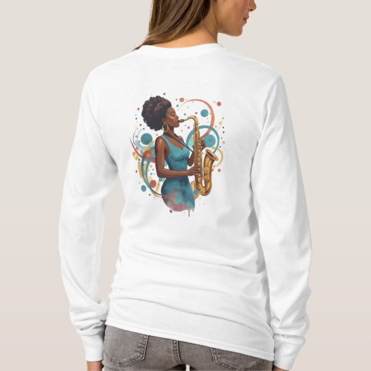 Double-Sided Abstract Dreamer Woman T-Shirt Art (Rückseite)