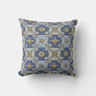 Double‑Sided Azulejo Cozy Pillow Kissen