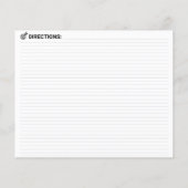 Double Sided Blank Recipe Card (Cooking Cards) (Rückseite)