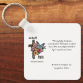 Double Sided Business Card Square Keychain Schlüsselanhänger (Vorderseite)