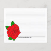 Double Sided Cute Flower Floral Blank Recipe Card (Rückseite)