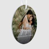 Double sided Engaged couple Photo Custom  Ornament (Vorderseite)