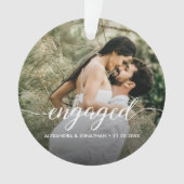 Double sided Engaged couple Photo Custom  Ornament (Vorderseite)