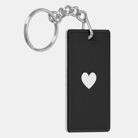 Double-Sided Keychain with Heart Accent Schlüsselanhänger (Vorderseite links)