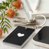 Double-Sided Keychain with Heart Accent Schlüsselanhänger (Vorderseite rechts)