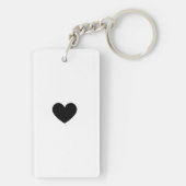 Double-Sided Keychain with Heart Accent Schlüsselanhänger (Rückseite)