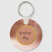 Double sided Logo QR Code floral keychain Schlüsselanhänger (Vorderseite)