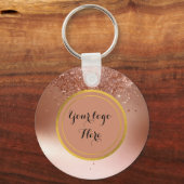 Double sided Logo QR Code floral keychain Schlüsselanhänger (Vorderseite)