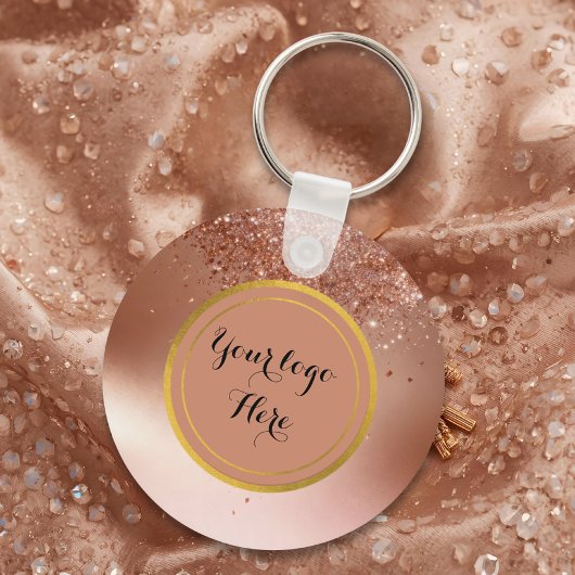 Double sided Logo QR Code floral keychain Schlüsselanhänger