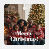 Double sided metal photo ornament for Christmas (Vorderseite)