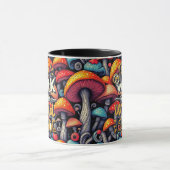 Double-Sided Mushroom Magic Retro Mug Tasse (Zentrum)