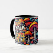 Double-Sided Mushroom Magic Retro Mug Tasse (Vorderseite Links)
