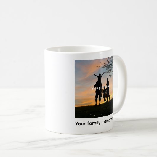Double Sided Photo/Text Personalized Ceramic Kaffeetasse (VorderseiteRechts)