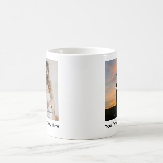 Double Sided Photo/Text Personalized Ceramic Kaffeetasse (Mittel)