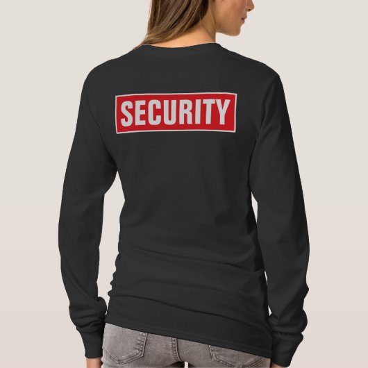 Double Sided Print Womens Security Long Sleeve T-Shirt (Rückseite)