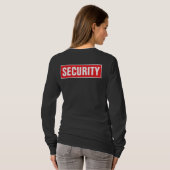 Double Sided Print Womens Security Long Sleeve T-Shirt (Schwarz voll)