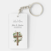 Double-Sided Rectangle Memorial Keychain Schlüsselanhänger (Rückseite)