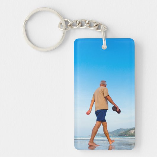 Double-Sided Rectangle Memorial Keychain Schlüsselanhänger (Vorderseite)