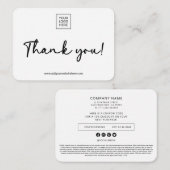 Double-Sided Small Business Packaging Insert  Mitteilungskarte (Vorne/Hinten)