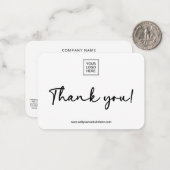 Double-Sided Small Business Packaging Insert  Mitteilungskarte (Vorderseite/Rückseite Beispiel)
