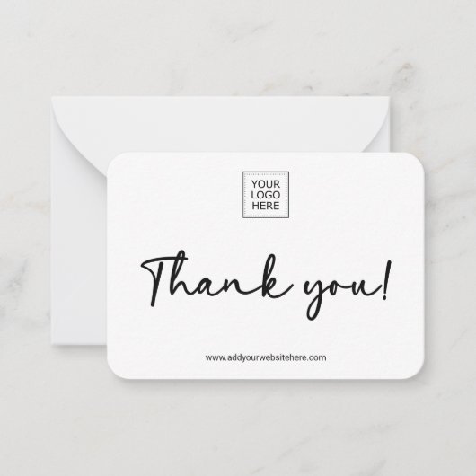Double-Sided Small Business Packaging Insert  Mitteilungskarte (Vorderseite)